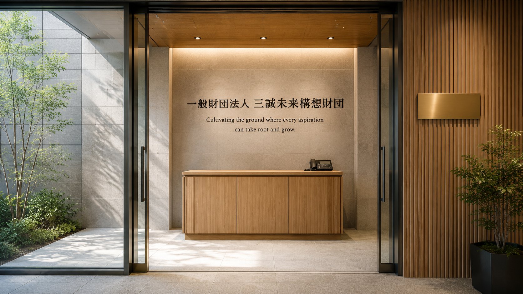 一般財団法人三誠 未来構想財団 エントランス（イメージ）